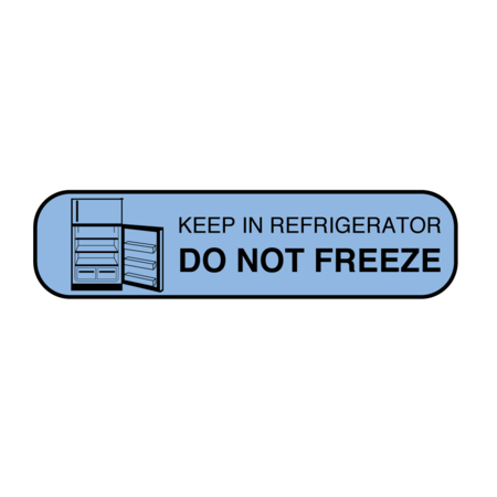 NEVS Keep In Refrigerator Do Not Freeze 3/8" x 1-1/2" PAUX-58
